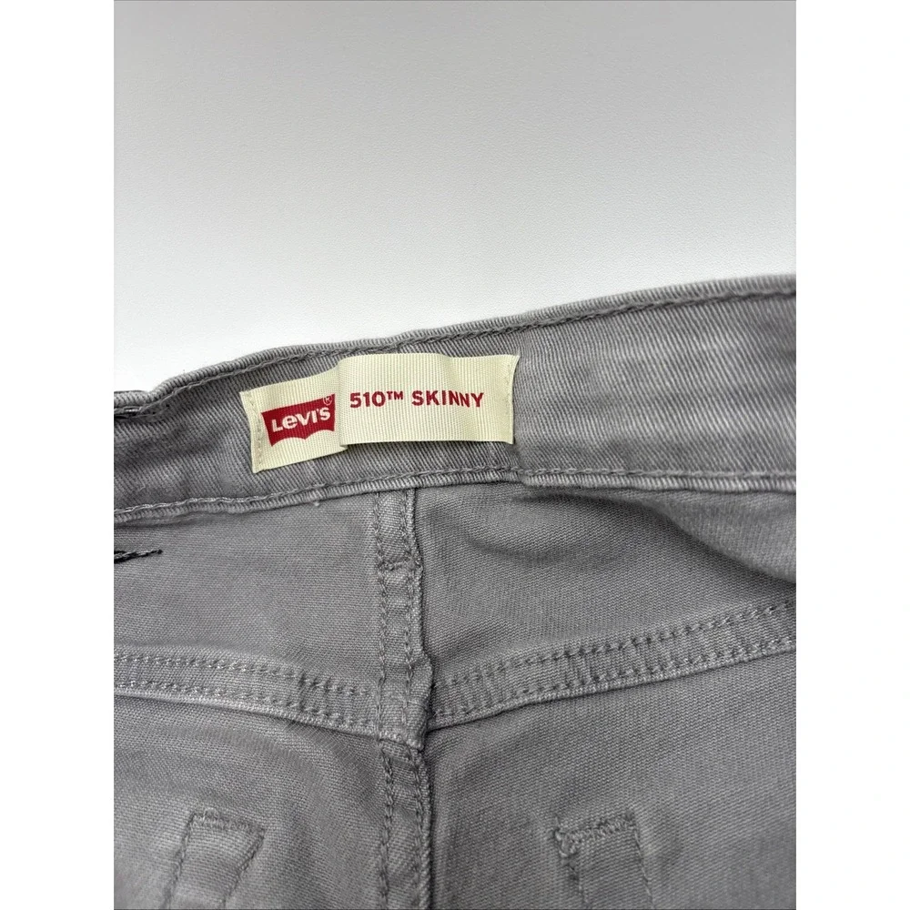 Levi's Strauss 510 Skinny Jeans Black Label Gray 26W 26L 98%‎ Cotton 2% Elastane